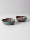 vintage studio pottery bowls pair