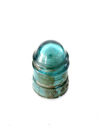 antique Hemingray No. 12 aqua glass telephone insulator