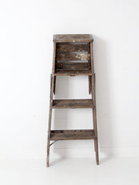 vintage painter's wooden folding ladder