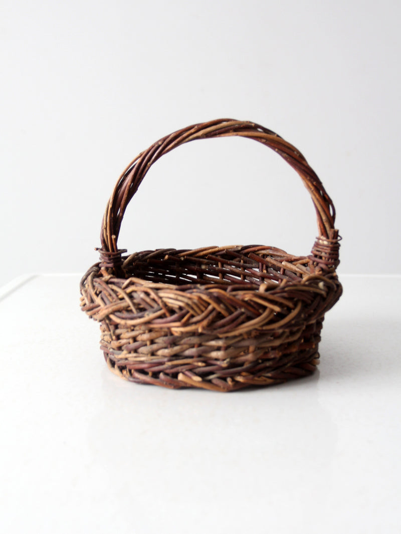 vintage rustic wicker basket