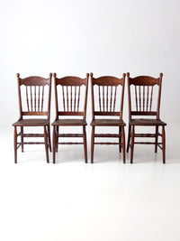 antique pressed back dining chairs set of 4