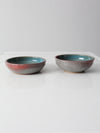 vintage studio pottery bowls pair