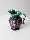 vintage Belgium majolica pitcher