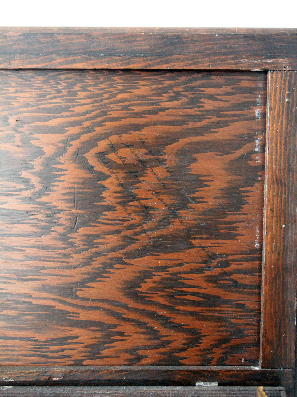 antique folk art spool table, 1935