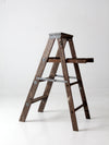 vintage painter's wooden folding ladder