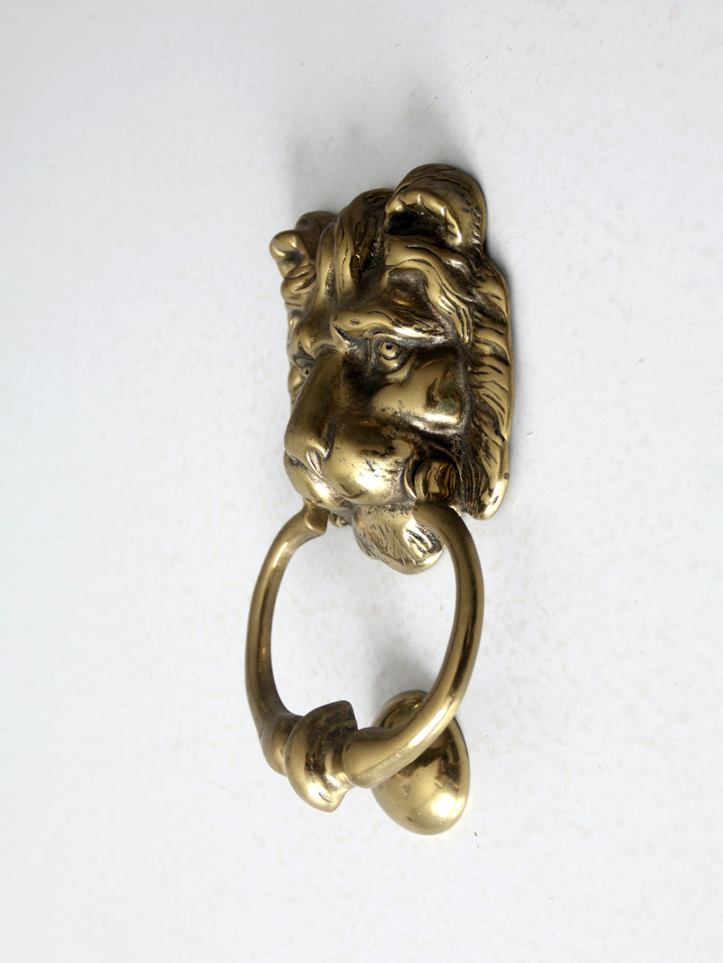 vintage brass lion door knocker