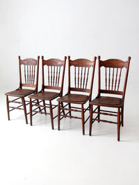 antique pressed back dining chairs set of 4