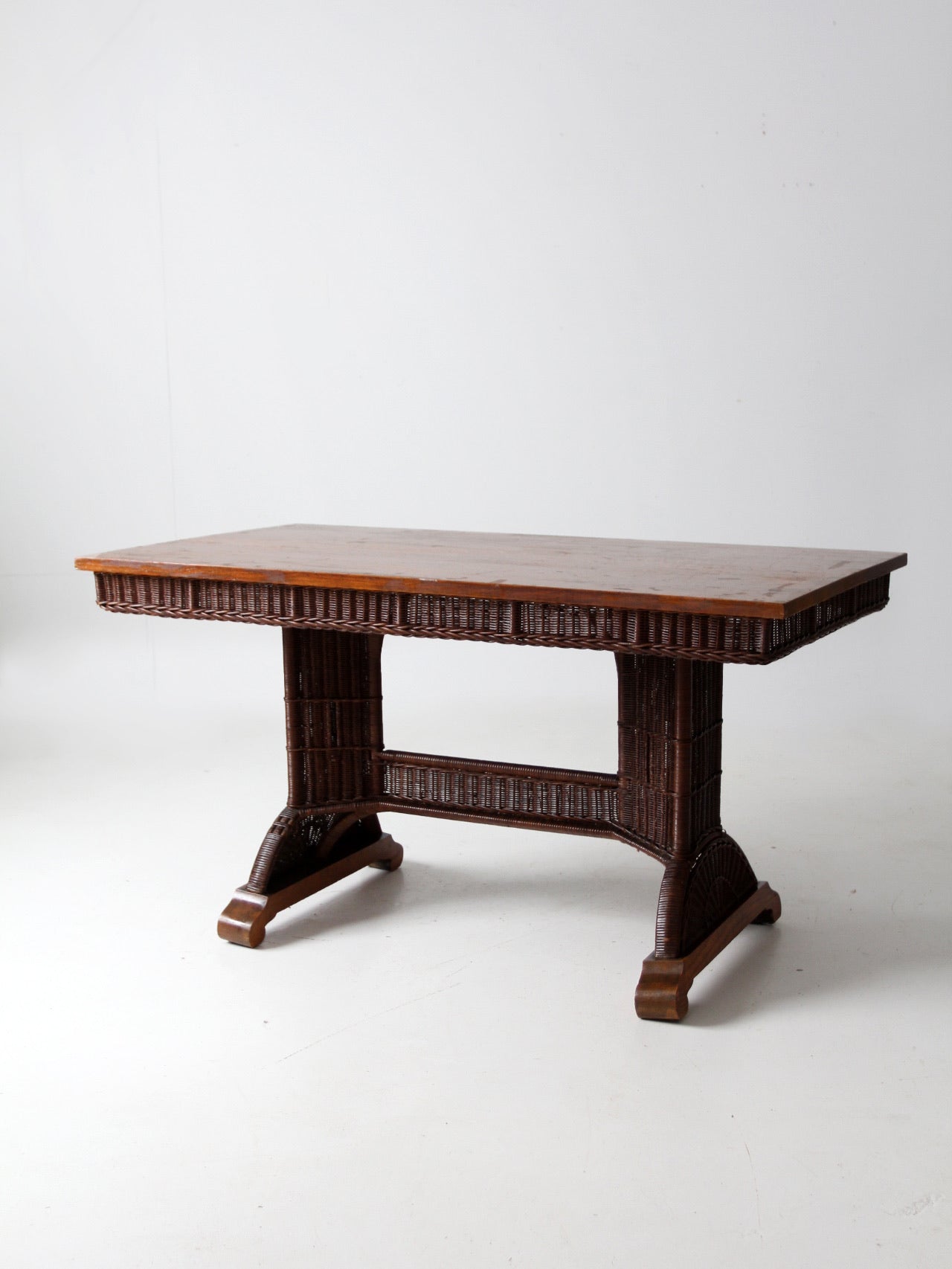 Heywood Wakefield Mid Century 2 Tier Side Table with Drawer