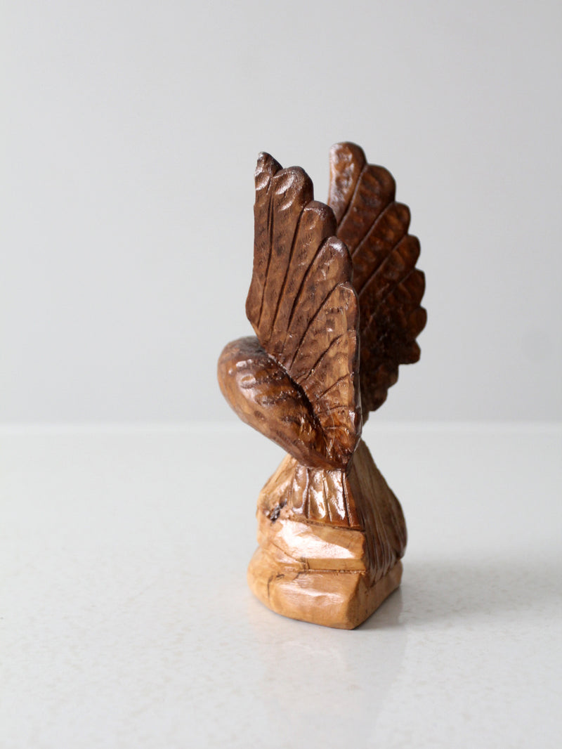 vintage hand carved eagle