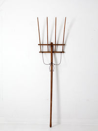 antique primitive hay fork