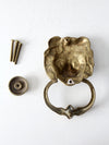 vintage brass lion door knocker