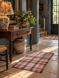 vintage plaid rag rugs | set of 3