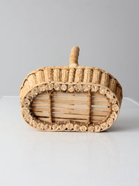 vintage corn cob basket