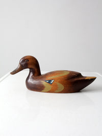 vintage painted wood duck decoy
