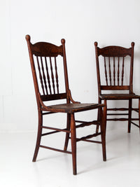 antique pressed back dining chairs set of 4