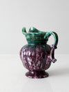 vintage Belgium majolica pitcher