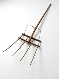 antique primitive hay fork