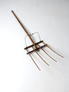 antique primitive hay fork