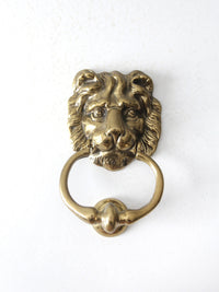 vintage brass lion door knocker