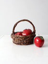 vintage rustic wicker basket