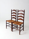 Tell City Chair Company rush seat dining chairs pair