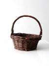 vintage wicker handle basket