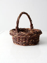 vintage rustic wicker basket