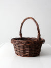 vintage wicker handle basket