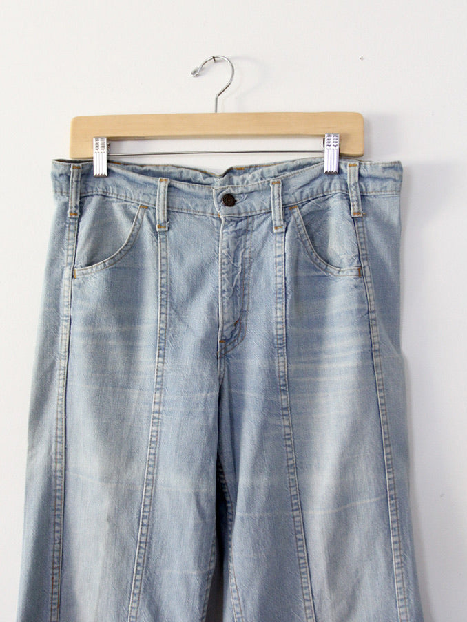 vintage 1970s Levi's panel-seam bell-bottom jeans | 34 x 32