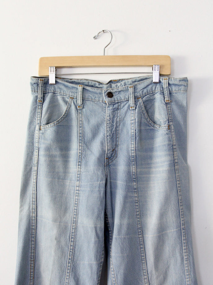 vintage 1970s Levi's panel-seam bell-bottom jeans | 34 x 32