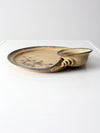 vintage studio pottery tray with side bowl