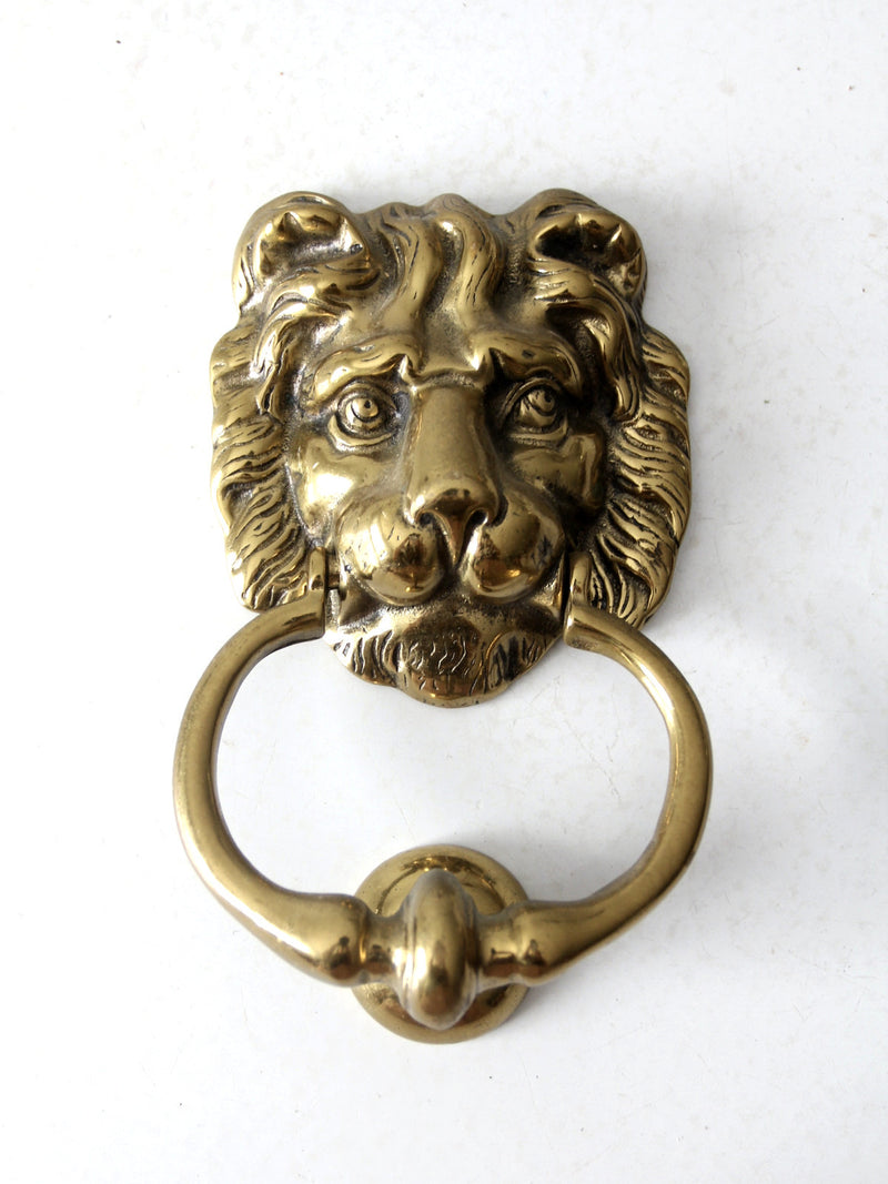 vintage brass lion door knocker