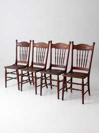 antique pressed back dining chairs set of 4