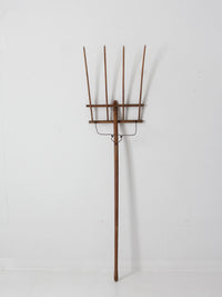 antique primitive hay fork