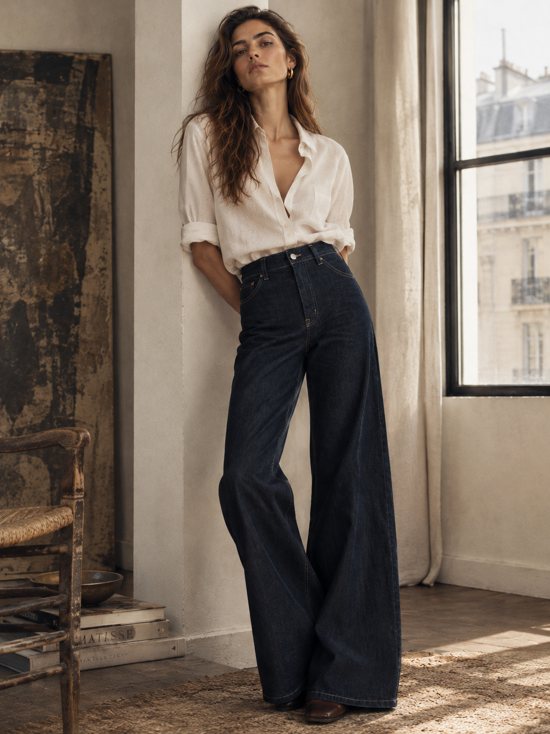 vintage 1970s Yes high-waisted wide leg jeans | 30 x 35
