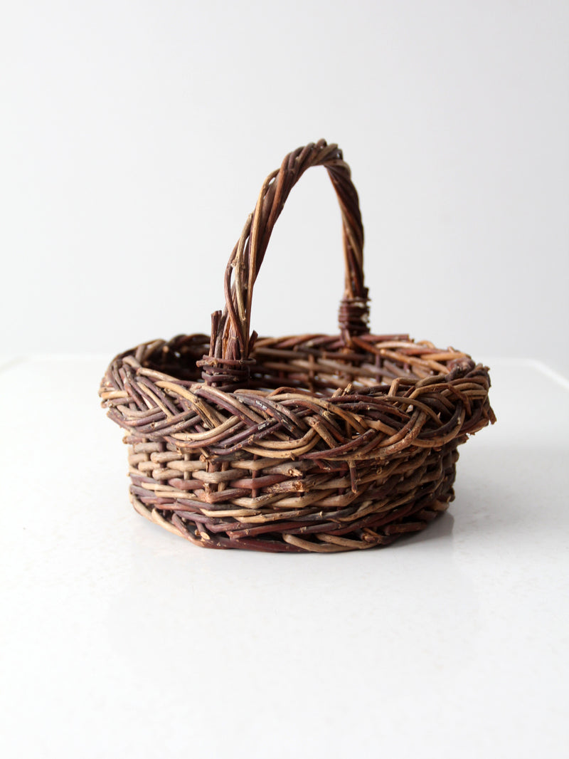 vintage rustic wicker basket