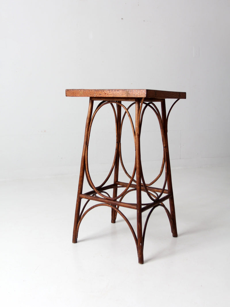 antique rustic side table