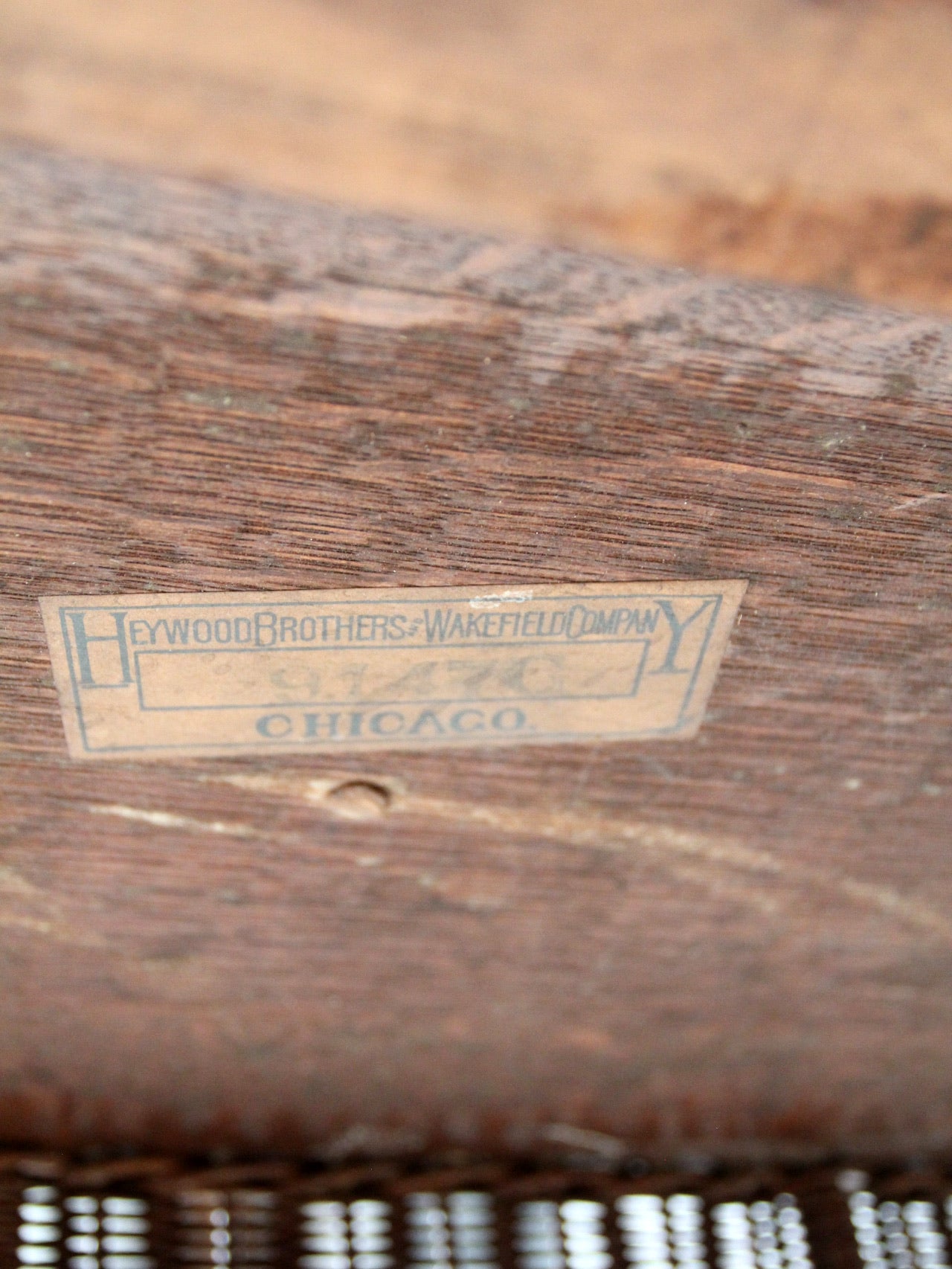 antique Heywood Wakefield wicker table