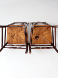 Tell City Chair Company rush seat dining chairs pair