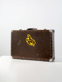 vintage mid-century Wyoming bucking horse travel case