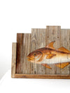 vintage rustic folk art painted fish sign