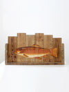 vintage rustic folk art painted fish sign