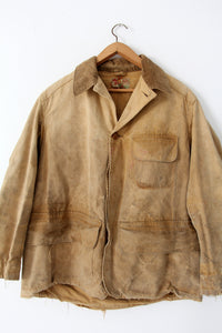 1930s Duxbak canvas hunting field coat