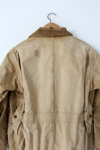 1930s Duxbak canvas hunting field coat