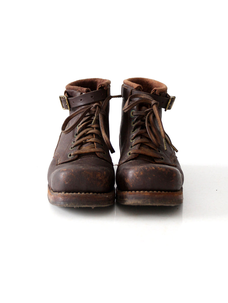 1930s leather ski boots | women's 9