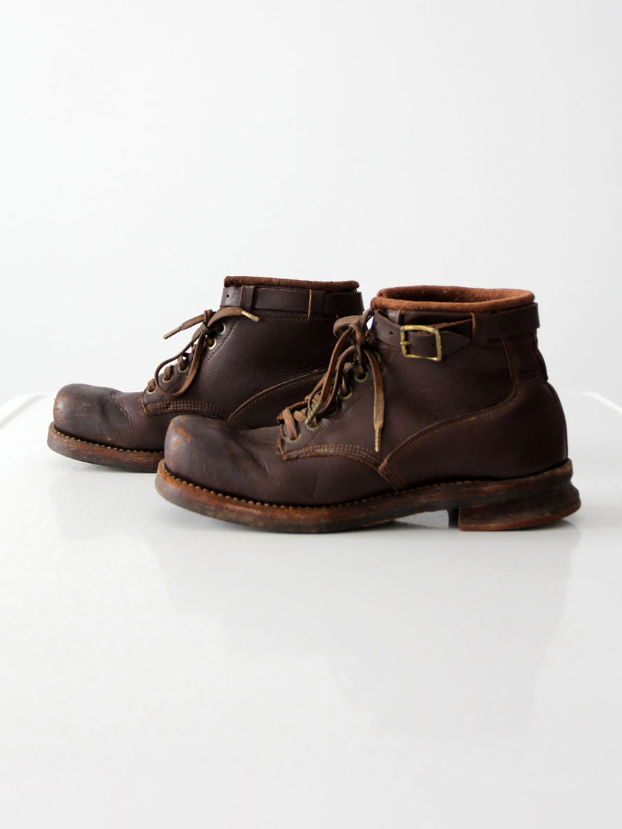 1930s leather ski boots | women's 9