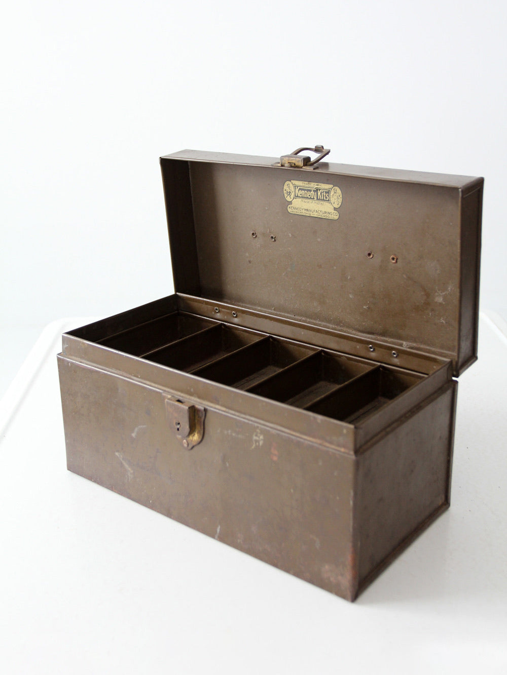 antique Kennedy Kits metal tool box