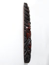 vintage folk art carved wood face wall hanging