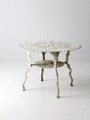 Victorian white cast iron garden table