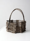 vintage Adirondack twig basket